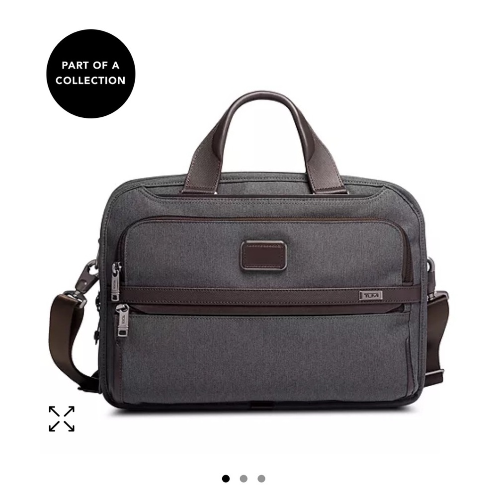Tumi Gray and Brown Men's Bag